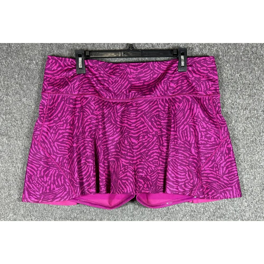 Athleta Ace Printed 13.5" Tennis Skort - Fiji Magenta Tiger Print (XL)